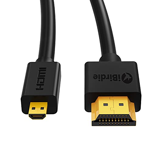 Ibirdie Micro HDMI para cabo HDMI 10 pés - alta velocidade 18 Gbps Suporte 4K60 HDR Arco Compatível com GoPro Hero 7 6 5