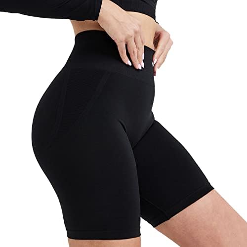 Scruk butt shorts contínuos shorts femininos shorts altos cinturos sólidos alongamento feminino calças de booty rochas leggings