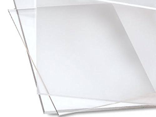 Folha de acrílico fundido - 12 x 12 - Clear - 3mm de espessura - usado em instalações de arte, modelos, exibição e sinalização, janelas, aquários, troféus, molduras, móveis - transparentes e fáceis de fabricar