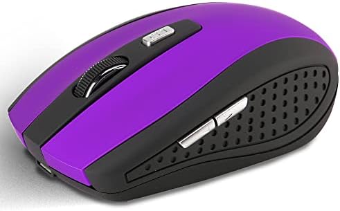 Mouse sem fio Kasott Bluetooth, 2,4g de mouse de computador sem fio ergonômico com 2500 DPI ajustável, 6 botões Mouse silencioso sem fio com receptor USB e adaptador tipo C para laptop PC Mac MacBook