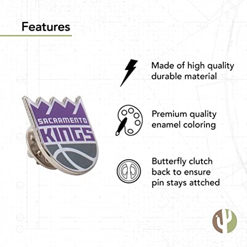 Sacramento Kings Lapela Pin NBA Team Logo esmalte feito de metal