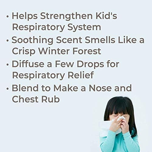 Mistura de óleo essencial de terapia vegetal Kidsafe Sniffle Blend 10 ml de suporte respiratório mistura pura, não diluída,