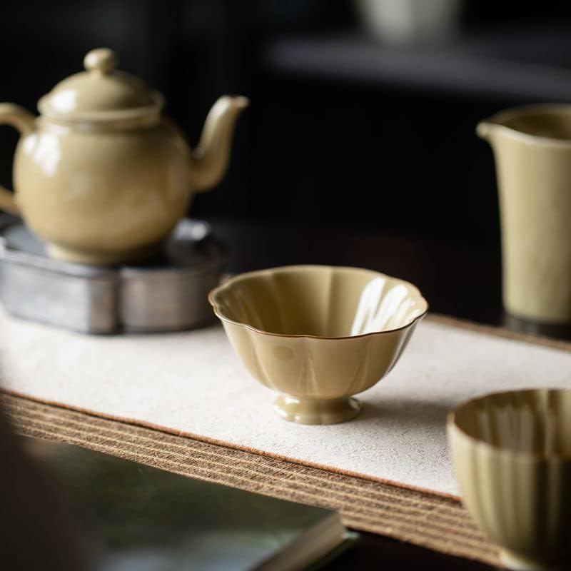 Madi kay projeta xícara de chá cerâmica de xícara de chá de chá de chá amarelo de kung fu conjunto de chá de cozinha de cozinha