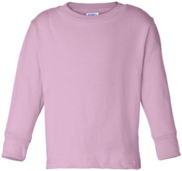 Skins de coelho 5,5 onças de criança. Camiseta de manga longa de camisa, 2t, rosa