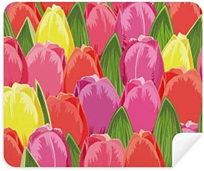 Limpador de pano de limpeza de tulipa de flor de aquarela