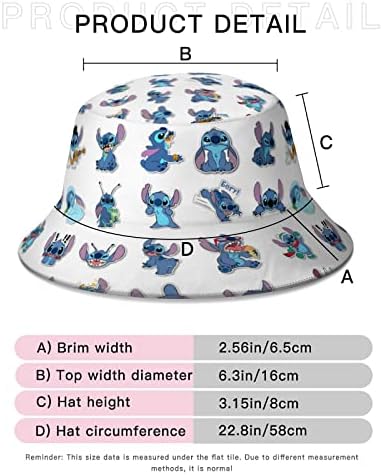 Chapéu de caçamba de desenho animado para mulheres homens adolescentes, compacível reversível chapéu de sol compacável Pescador