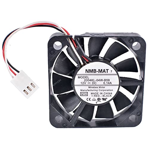 BZBYCZH compatível para NMB-MAT 2004KL-04W-B59 50x50x10mm 5cm 12V 0,14A 3pin Fan de resfriamento