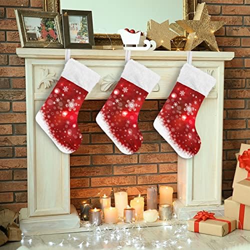 Meias de natal alaza vermelho abstrato de inverno clássico personalizado decorações de meia para férias em família decoração