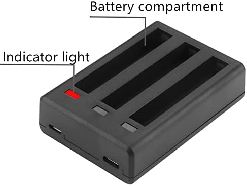 Estação de carregamento de bateria USB de 3 slot para Insta360 One X3 Panoramic Camera Acessório