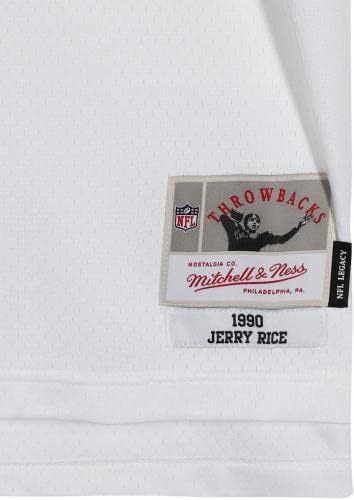 Jerry Rice São Francisco 49ers autografou White Mitchell & Ness Réplica Jersey com inscrição HOF 2010 - camisas da NFL autografadas