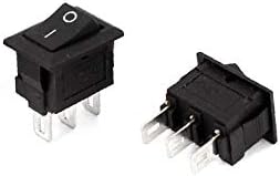 X-DREE 4 PCS KCD11 Mini Black 3pin SPDT On-off Snap-In Rocker Switch AC 250V / 125V 3a / 6a (4 piezas kcd11 mini preto 3pin spdt on-off interruptor BASCULANTE SNAP-In AC 220V / 125 ν 3A / 6A