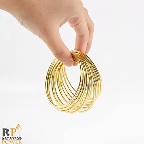 RP Power notável, 12 Pack Gold Metal Dream Catcher Metal Ring Hoops de 3 polegadas anéis de macram