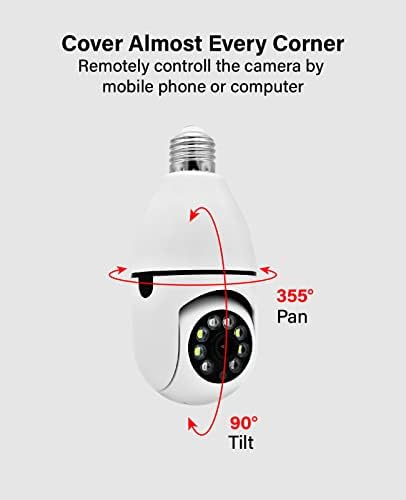 Câmera de segurança da lâmpada SC2000: Câmera inteligente sem fio 5g de lâmpada de lâmpada externa 5g com cúpula