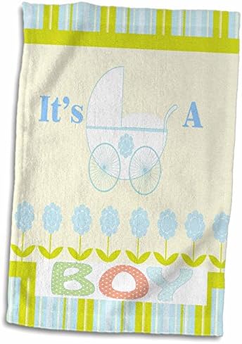 Imagem 3drose de adorável é um garoto com padrão e buggy - toalhas