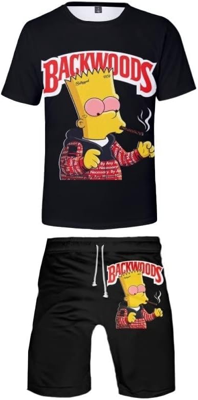 Feiruiji Backwoods Camisa e shorts definem camiseta casual para montarias e calças de calças calças de praia Testes de baús de natação para homens