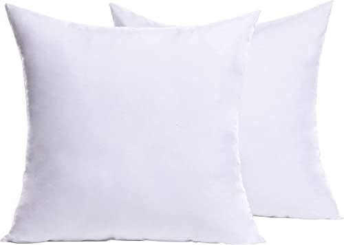 Cama aconchegante travesseiro europeu de sono, branco, 27 h x 27 w x 4 d, 2 contagem