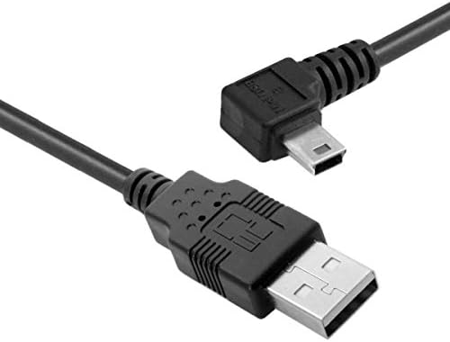 Cablecc Mini USB B tipo 5pin macho deixou angular 90 graus para USB 2.0 Cabo de dados masculino com ferrita 3,0m