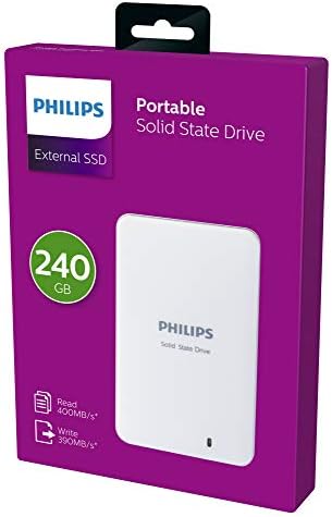 Philips externo SSD 240 GB, USB 3.0, 400 MB/S - 390 MB/S, WHITE