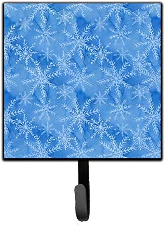 Tesouros de Caroline BB7576SH4 Aquarela azul escuro Inverno Snowflakes Snow Flocos ou porta -chave, ganchos de parede, porta -chaves,