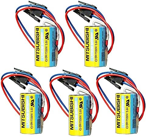 WELLVEUS 12PCS MR-BAT ER17330V 3.6V 1700mAH PLC Battery com plugue para o sistema CNC de fanuct A6BAT