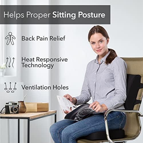 Almofada eterna de assento de conforto e suporte de suporte lombar - as almofadas de cadeira reduzem a pressão do xofel e melhoram