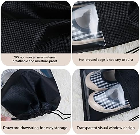 Boca de feixe de beira capa de sapato não tecida Saco de armazenamento de sapatos à prova de 70g 70g de sacola de cordão não -tecidos
