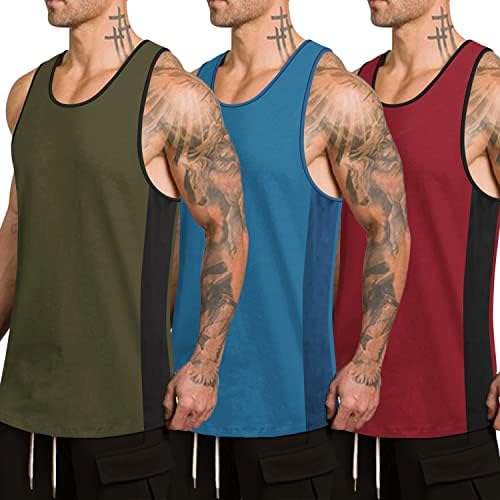 Coofandy masculino masculino tampas 3 pacote de ginástica rápida Treinamento de tee de ginástica esportes fitness fisichanding