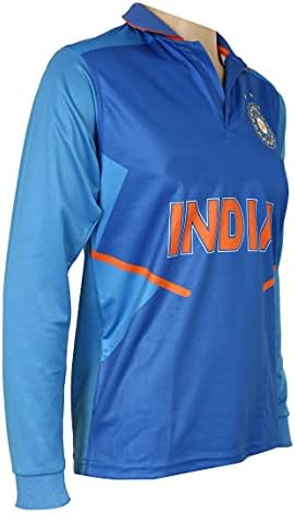 KD Cricket India Jersey Manga cheia Novo uniforme de equipe Crianças para adultos