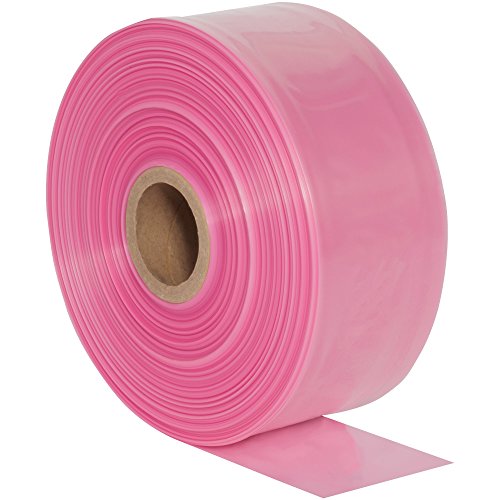 Tubing poli anti-estático de suprimento de pacote superior, 4 mil, 5 x 1075 ', rosa