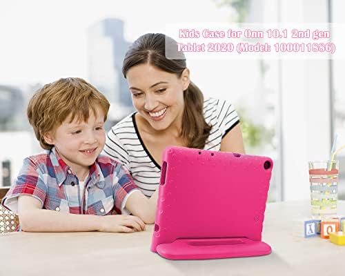 Caso infantil para o onn 10.1 Tablet de 2ª geração 2020, capa de tampa de suporte de alça de alça de alça de alça leve à prova