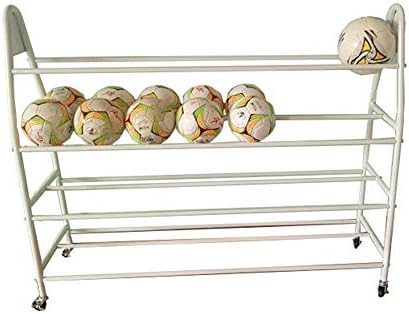 Rack de armazenamento de basquete de bola teerwere para bola de bola de equipamentos esportivos Organizador de bola de bola para fácil