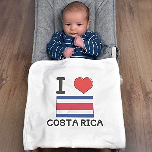 Azeeda 'I Love Costa Rica' Cotton Baby Clanta / xale