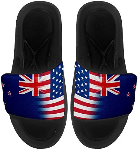 Sandálias/slides de slides/slides expressos para homens, mulheres e juventude - bandeira da Nova Zelândia - bandeira da Nova Zelândia