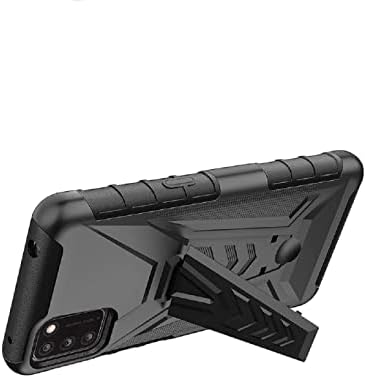 Capa de telefone para Motorola Moto G Pure/ Moto G Power 2022, coldre de clipe à prova de choque com kickstand embutido