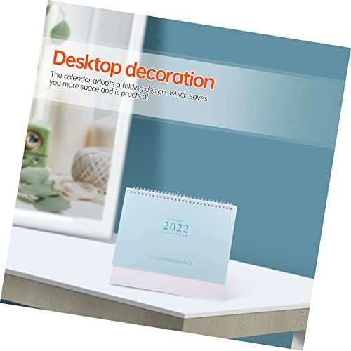 Nuobesty 3 pcs memorando tabela de aço mamão de aço comercial Decorativo Stand Stand Scheduler ano Ano Use Desk para e New Pocket Daily Blocos azul em pé mensal compacto Desktop no Sky School Planner