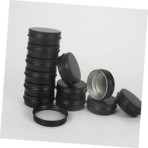 Minkissy 20pcs latas de alumínio rosqueadas latas de metal com tampa de pálpebra de tampa de metal de armazenamento de contêineres creme jarra de alumínio