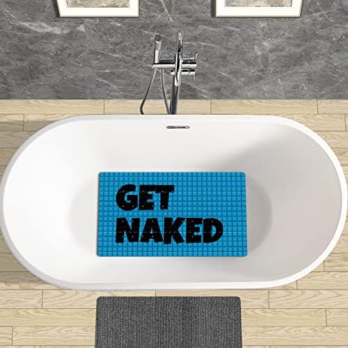 Banho banheira de tapete sem deslizamento tapete de chuveiro fica azul nu extra longa tapete de banheira 26,8x15 polegadas Banheiro tape