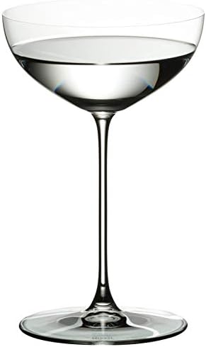 Riedel Veritas Moscato/Coupe/Martini Glass, pacote de 4 inclui vazamento de vinho com rolha e pano de polimento