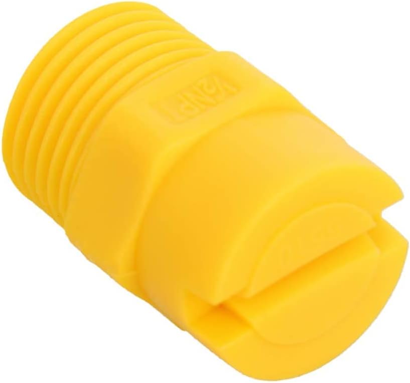 Bettomshin Plan Spray Frep Spray, 1/2BSPT Male Thread PP Bico para limpeza, pulverização, resfriamento, 6pcs amarelos