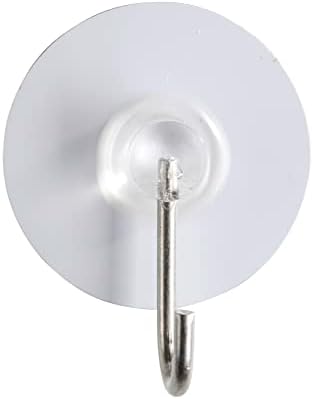 Wenko Static-Loc Nickel Hook White Set de 4, fixando sem perfuração, plástico, 3,8 x 3,8 x 2,1 cm