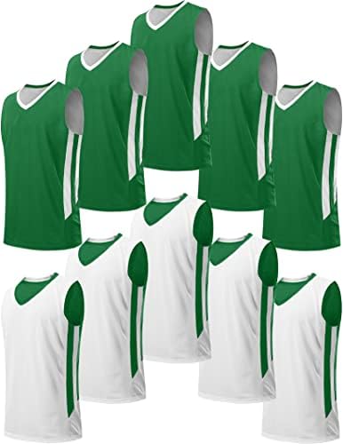 10 Pack Youth Boys Reversível Mesh Performance Desempenho Athletic Basketball Jerseys em branco uniformes para granel de luta