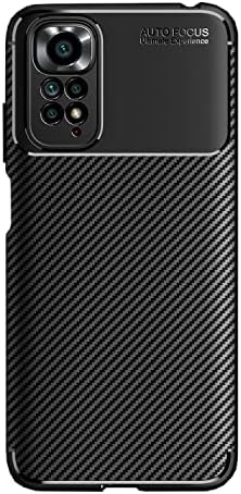 Toppix compatível com Xiaomi Redmi Note 11 Caso Pro, Soft TPU Flexível [Absorção de choque] [Textura da fibra de carbono] Tampa