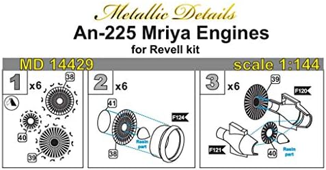 Detalhes metálicos AN-225 MRIJA. Motores 1/144 MD14429