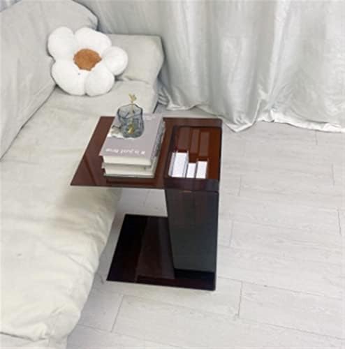 Mesa lateral de armazenamento de várias grades de bamna acrílico ， pode ser colocado vertical ou horizontalmente livro de revista rack mesa de volta, para sala de estar/showroom/hotel/b & b
