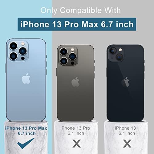 Deenakin iPhone 13 Pro Max Case com protetor de tela, passe de 16 pés de queda de 16 pés testado Tampa de borracha