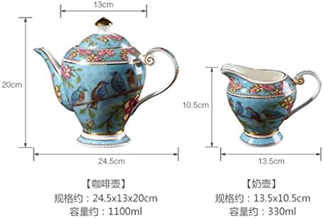 Houkai Fantasy Blue Pastoral Bone China Conjunto de café Conjunto de chá no estilo europeu