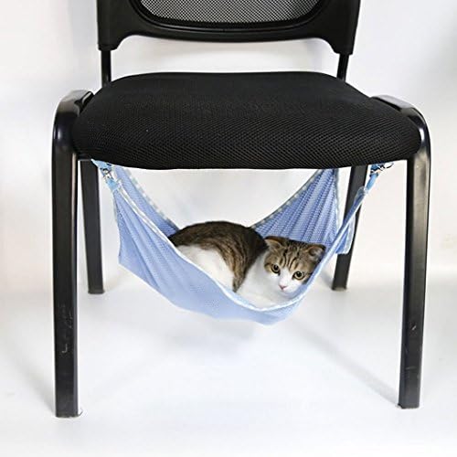 Jys365 Summer Breathable Mesh Pano Hammock Bed para gato de estimação - Blue S