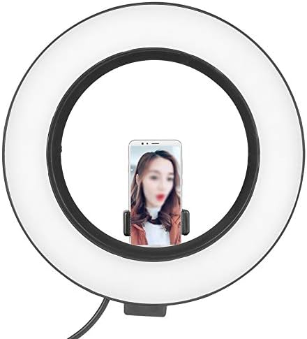 Luz de anel selfie de 6 polegadas, fotografia Dimmable LED Video Live Studio Câmera Ring Light Foto Selfie Video Light com três modos de luz, luz do anel LED