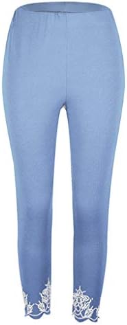 SSDXY 7/8 Legging for Womens High Chaist Pattern Gráfico Treino Skinny Yoga Athletic Crop Calças regulares e plus size
