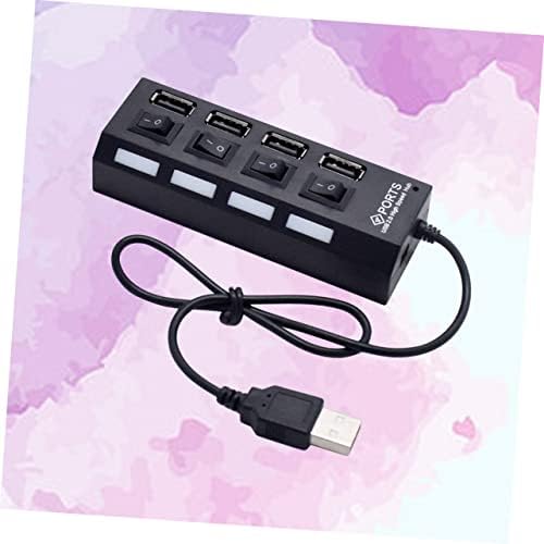 Mobestech USB Hub USB Splitter USB Hubs USB 4 Divider Independent Dividerblack High Drive Hub Black Compatible para laptop